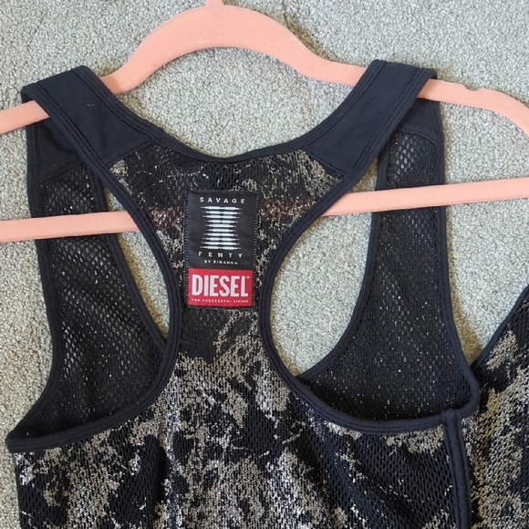 Diesel Black Mesh Top - Picture 4 of 6